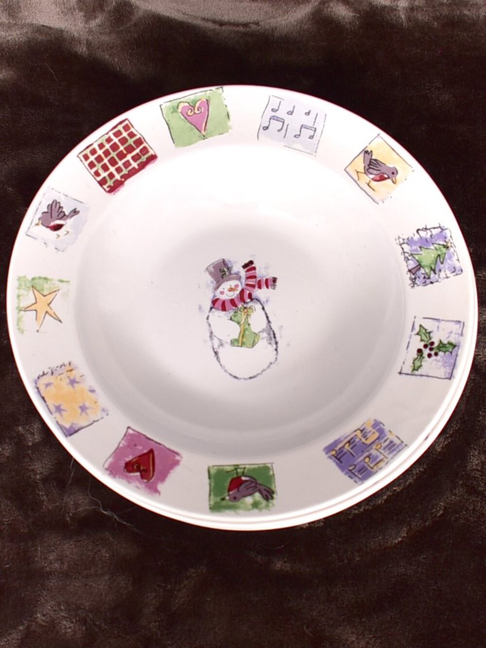 Vintage Gibson Snowman Kitchen Cereal Bowls Household Set of 4